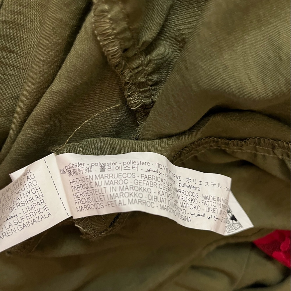 Zara Khaki Green Collared Dress - Picture 11 of 11